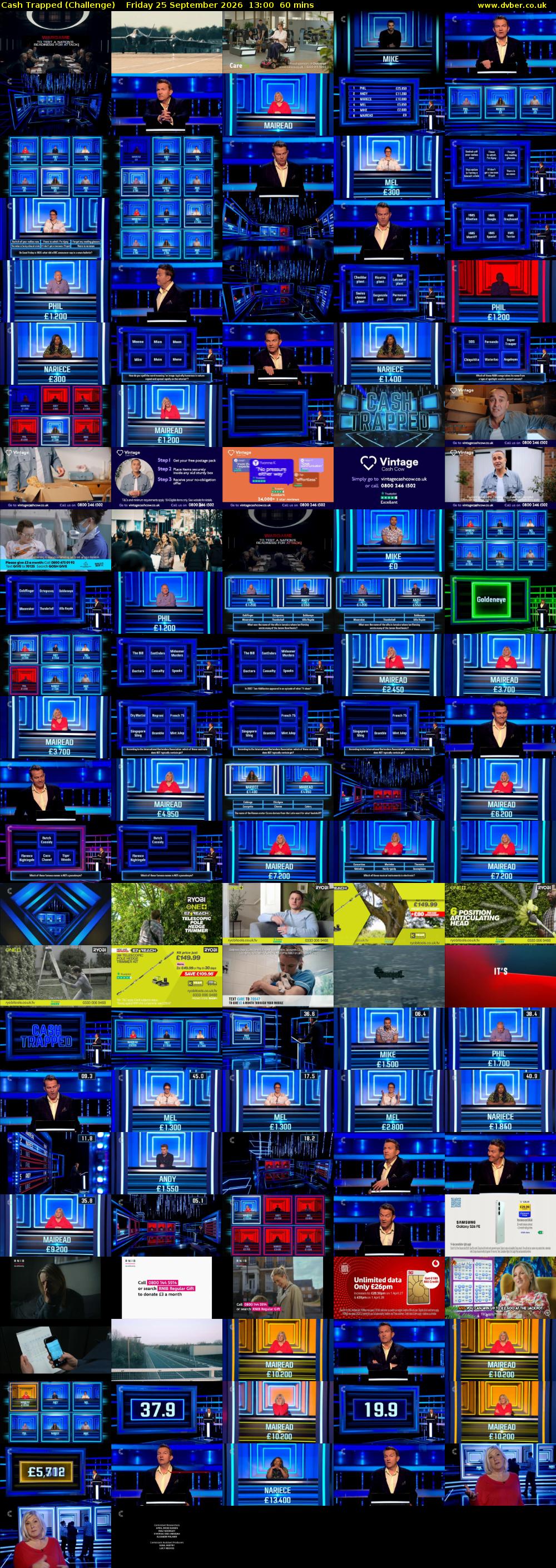 Cash Trapped (Challenge) Friday 25 September 2026 13:00 - 14:00