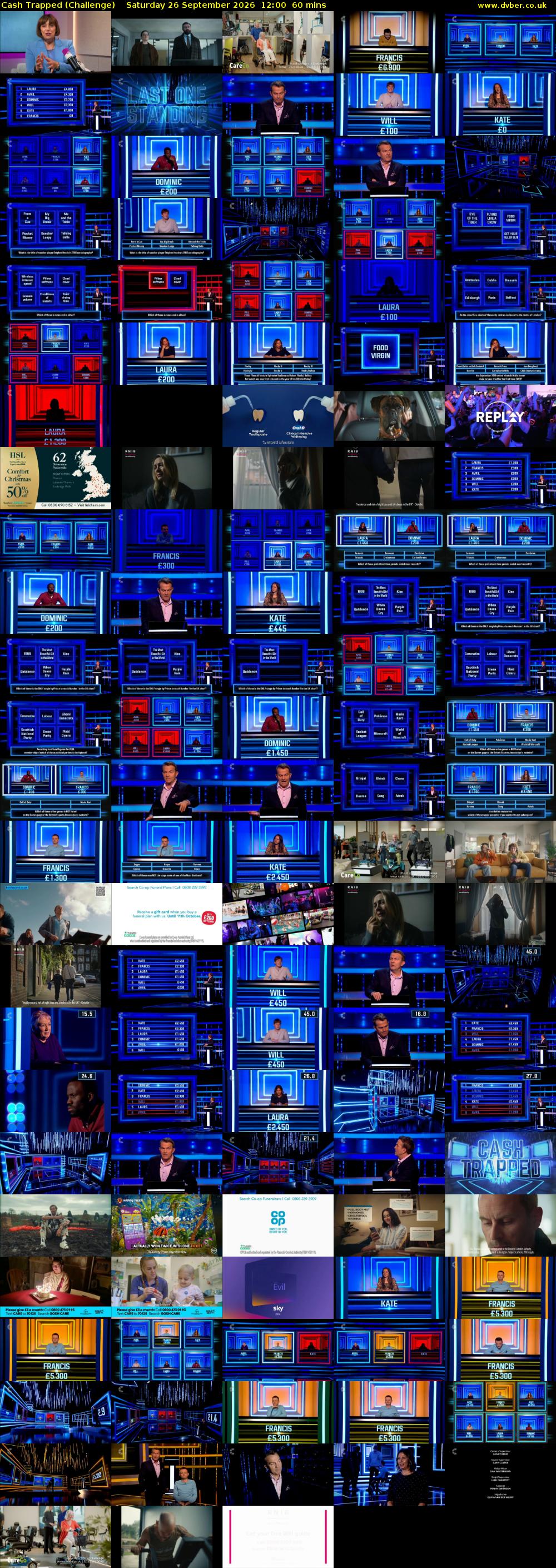 Cash Trapped (Challenge) Saturday 26 September 2026 12:00 - 13:00