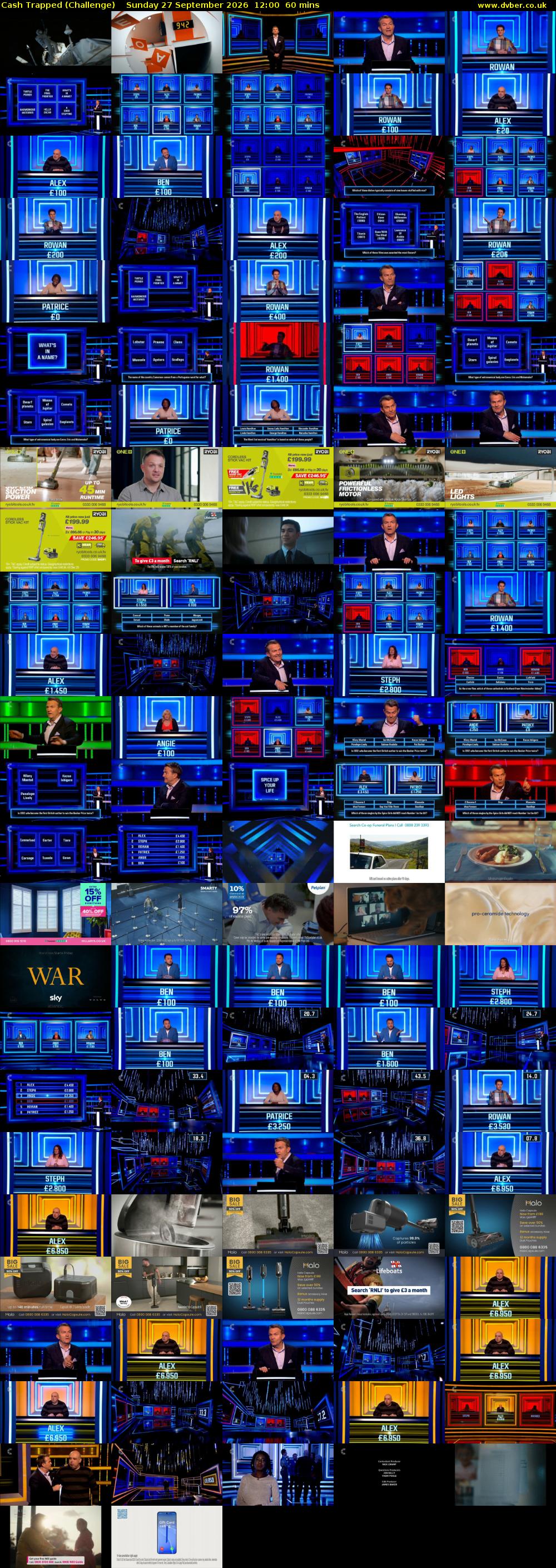 Cash Trapped (Challenge) Sunday 27 September 2026 12:00 - 13:00