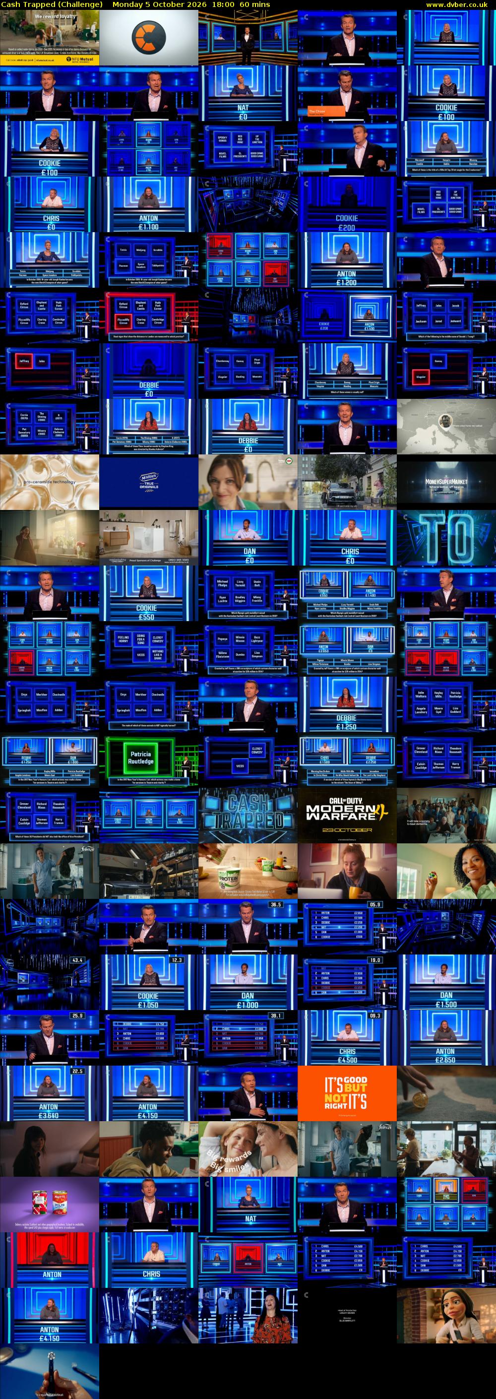 Cash Trapped (Challenge) Monday 5 October 2026 18:00 - 19:00