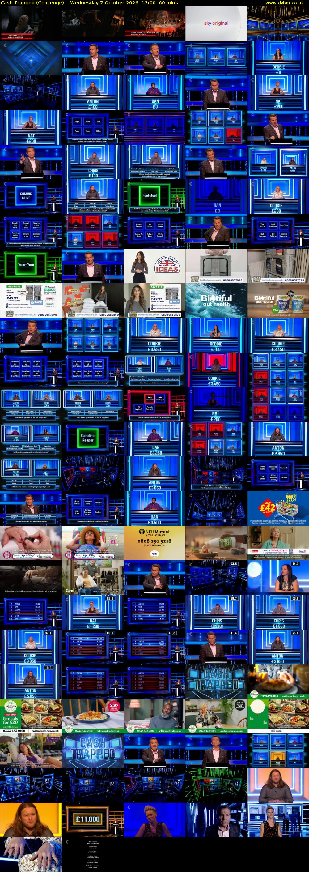 Cash Trapped (Challenge) Wednesday 7 October 2026 13:00 - 14:00