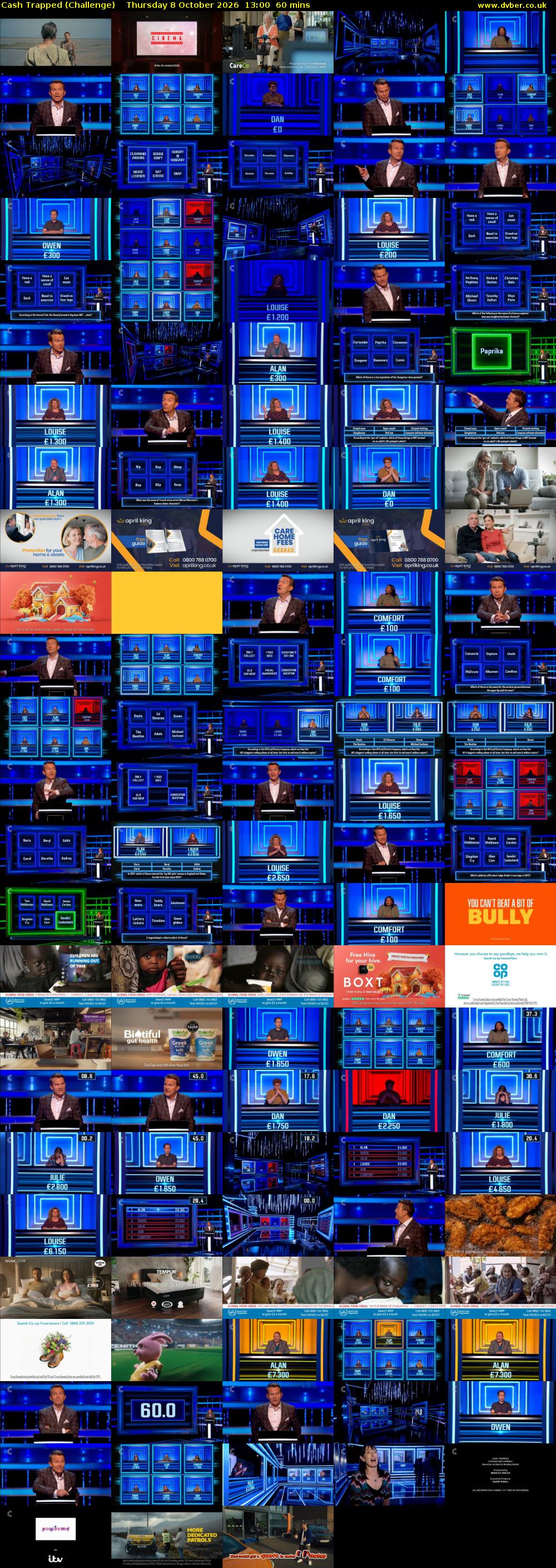 Cash Trapped (Challenge) Thursday 8 October 2026 13:00 - 14:00