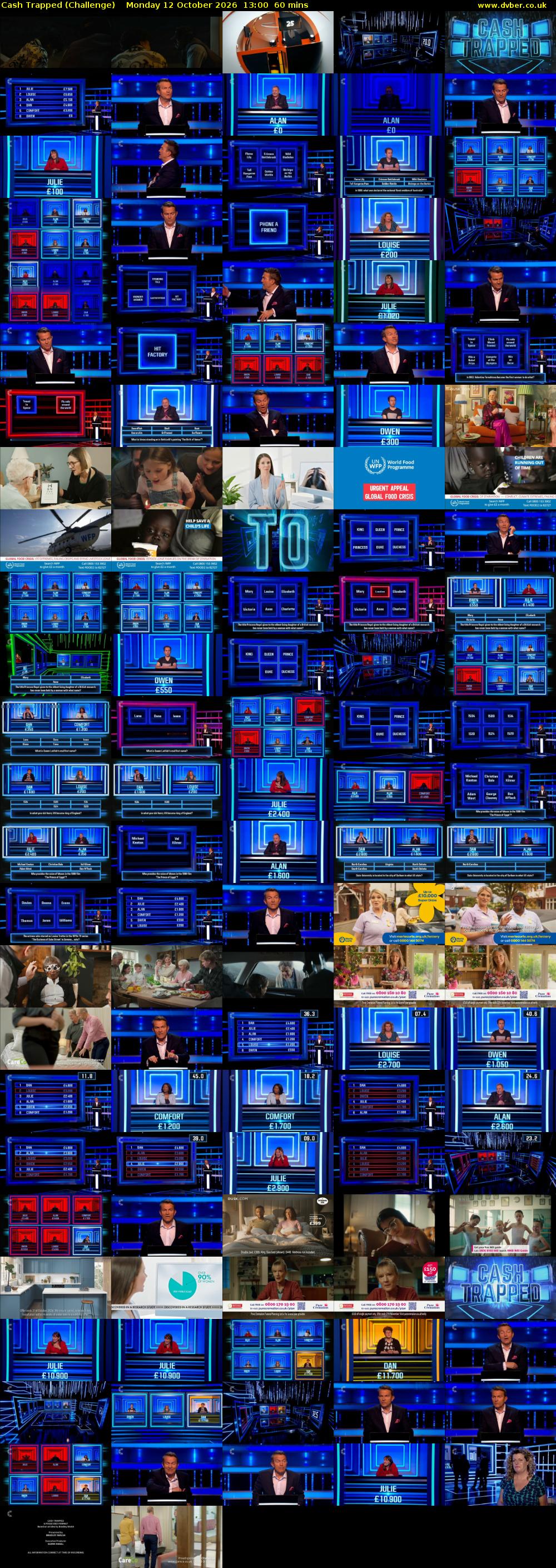 Cash Trapped (Challenge) Monday 12 October 2026 13:00 - 14:00