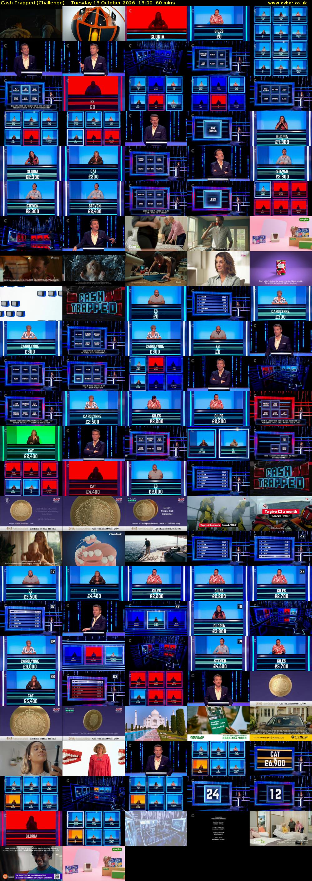 Cash Trapped (Challenge) Tuesday 13 October 2026 13:00 - 14:00