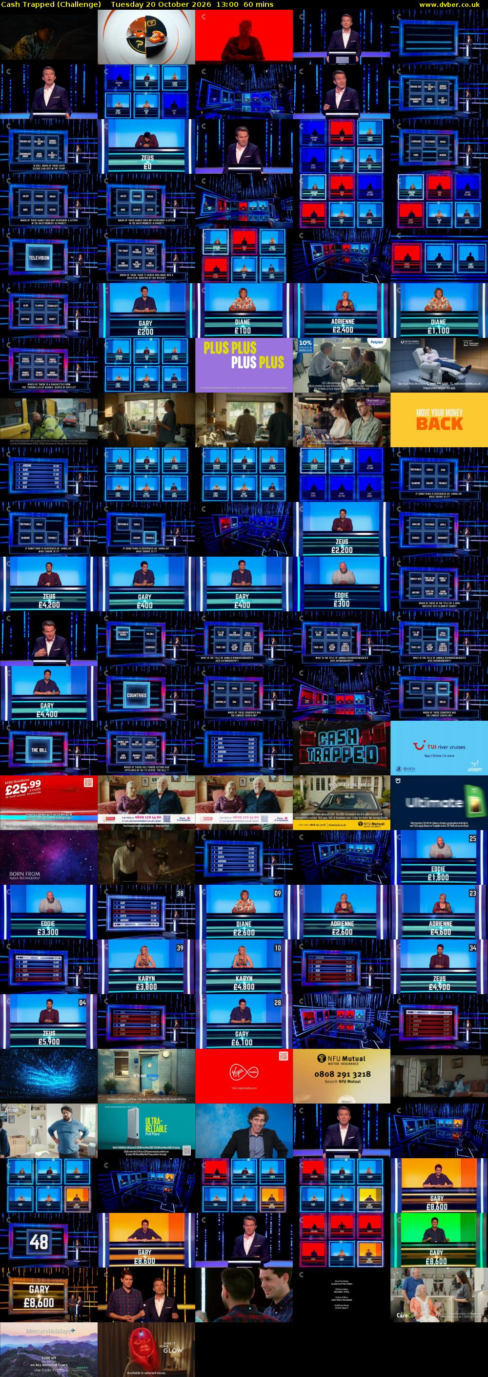 Cash Trapped (Challenge) Tuesday 20 October 2026 13:00 - 14:00