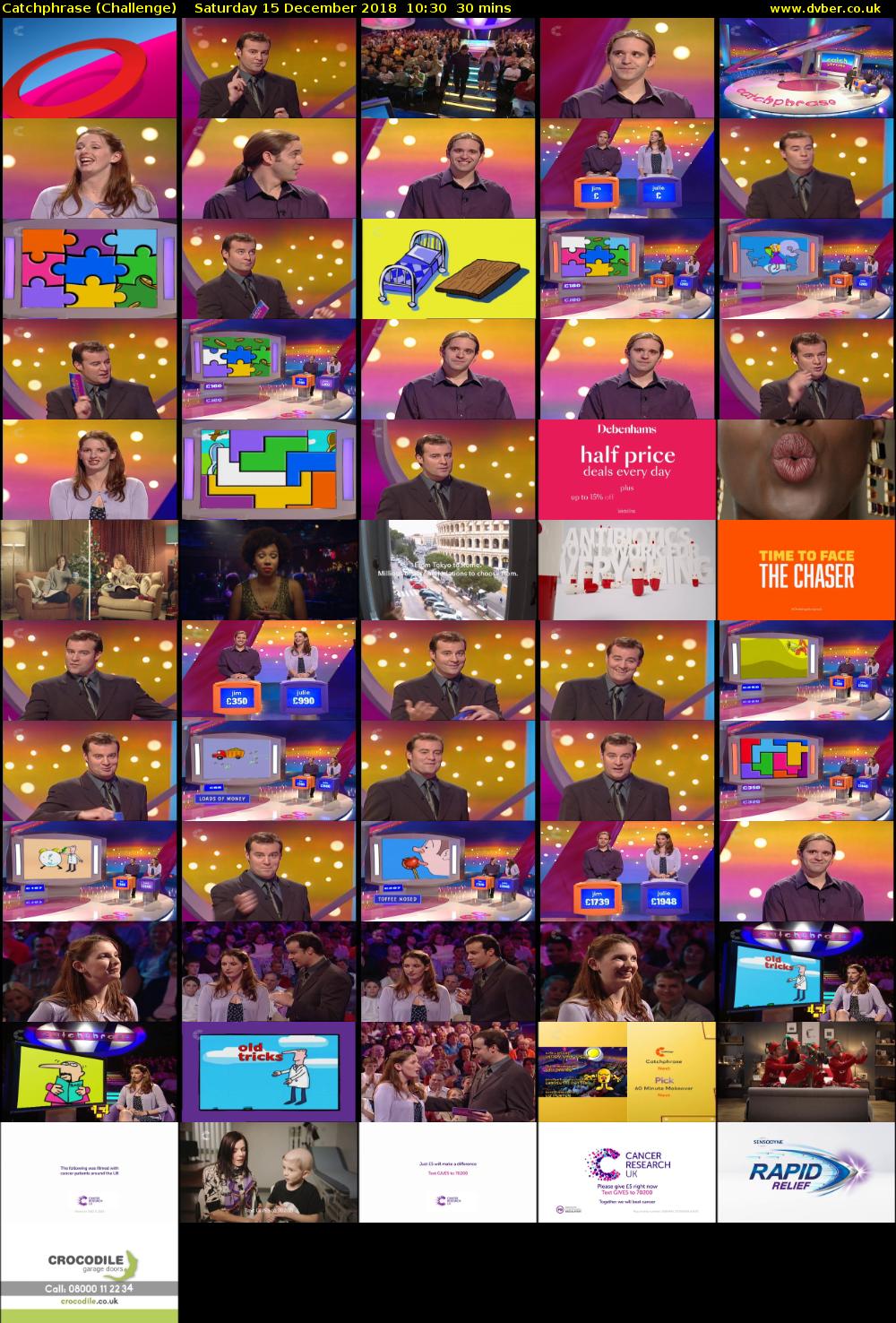 Catchphrase (Challenge) Saturday 15 December 2018 10:30 - 11:00