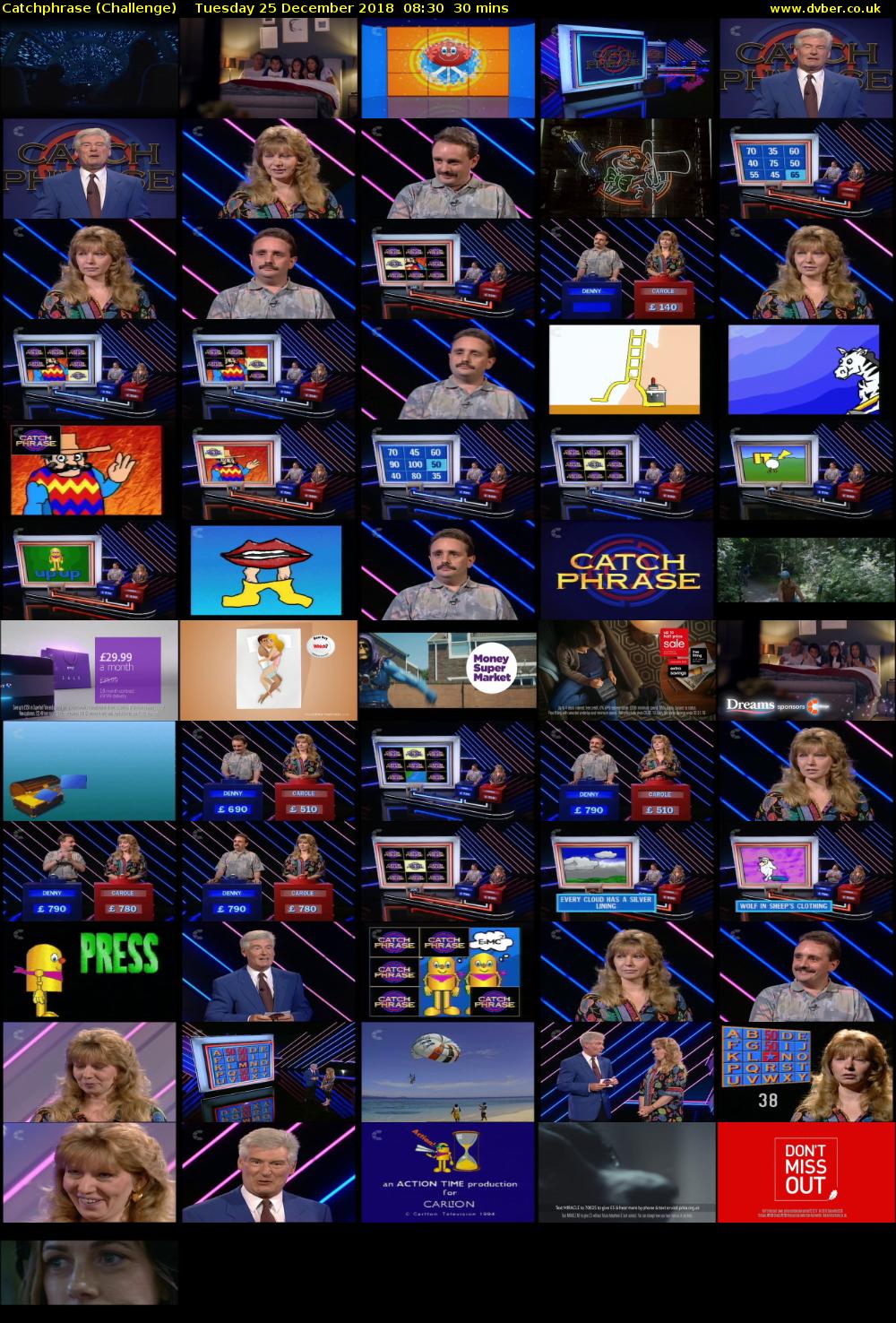 Catchphrase (Challenge) Tuesday 25 December 2018 08:30 - 09:00