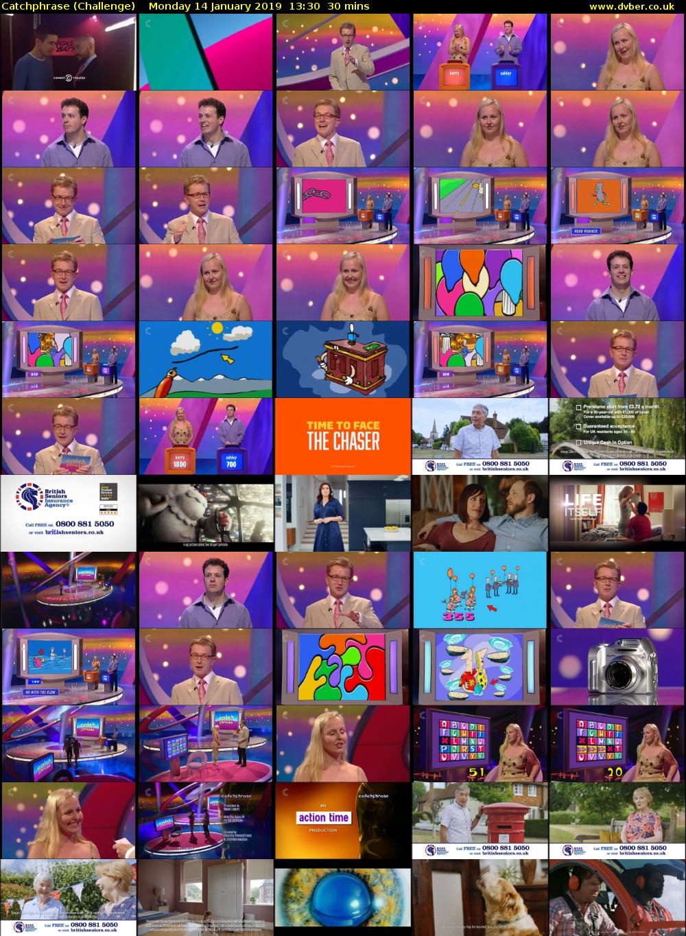 Catchphrase (Challenge) Monday 14 January 2019 13:30 - 14:00