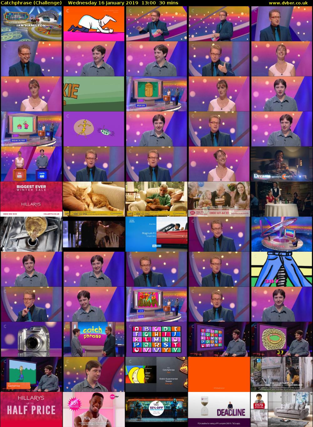 Catchphrase (Challenge) Wednesday 16 January 2019 13:00 - 13:30