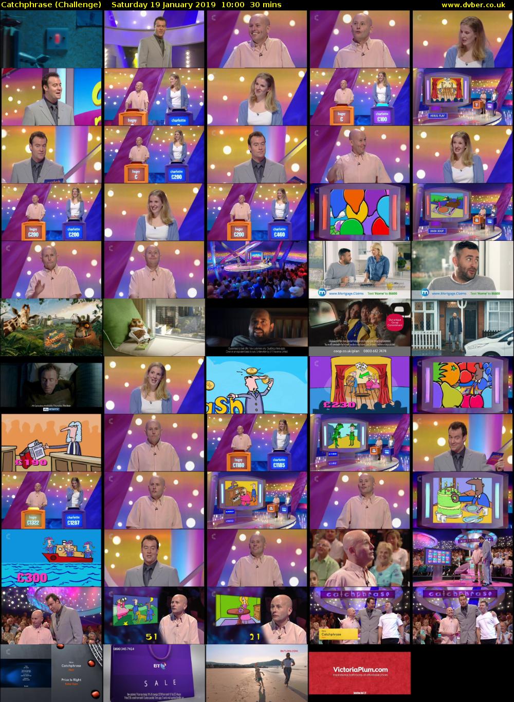 Catchphrase (Challenge) Saturday 19 January 2019 10:00 - 10:30