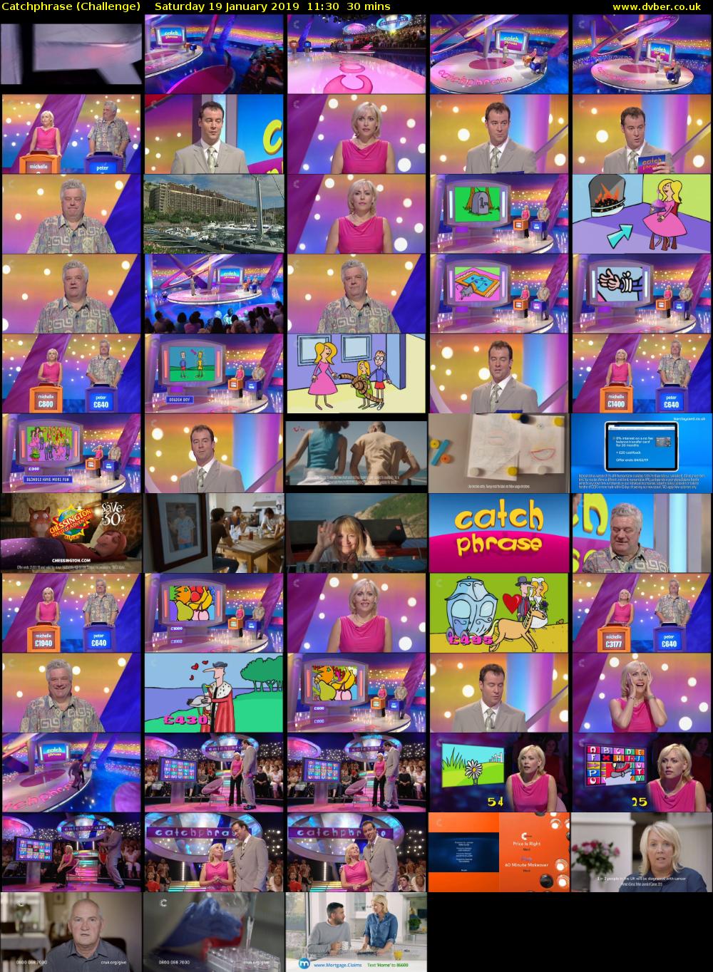 Catchphrase (Challenge) Saturday 19 January 2019 11:30 - 12:00