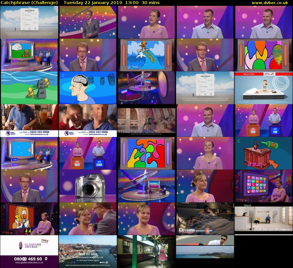 Catchphrase (Challenge) Tuesday 22 January 2019 13:00 - 13:30