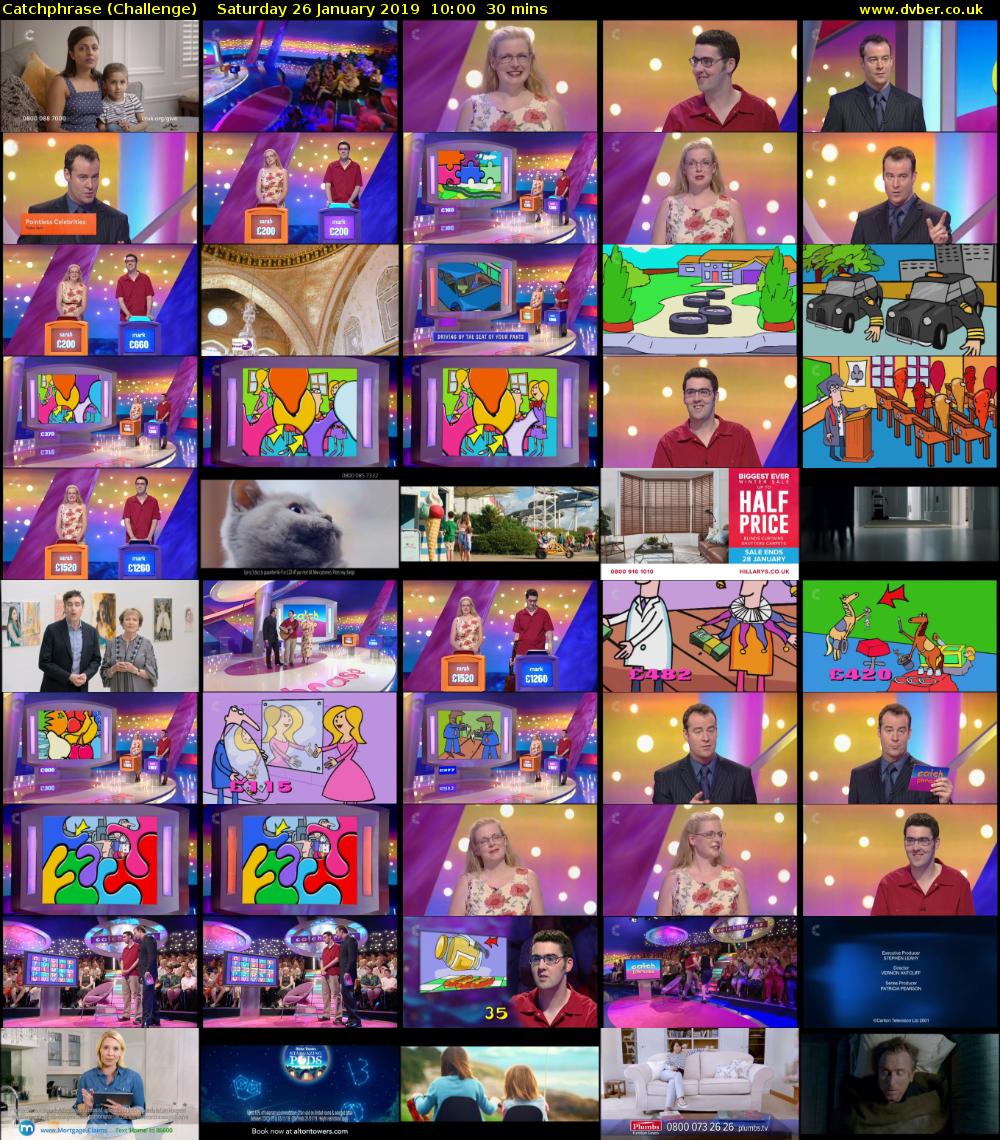 Catchphrase (Challenge) Saturday 26 January 2019 10:00 - 10:30