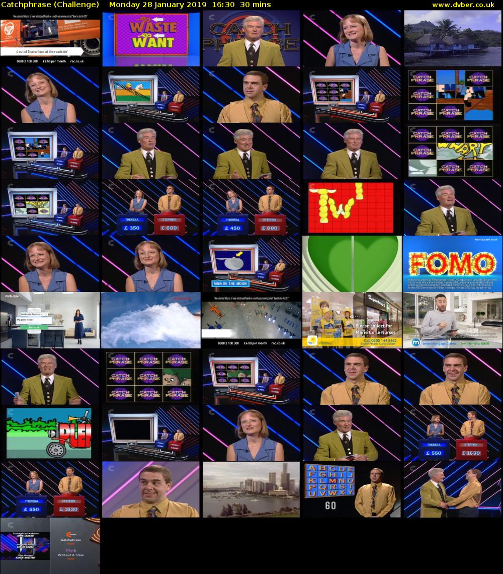 Catchphrase (Challenge) Monday 28 January 2019 16:30 - 17:00