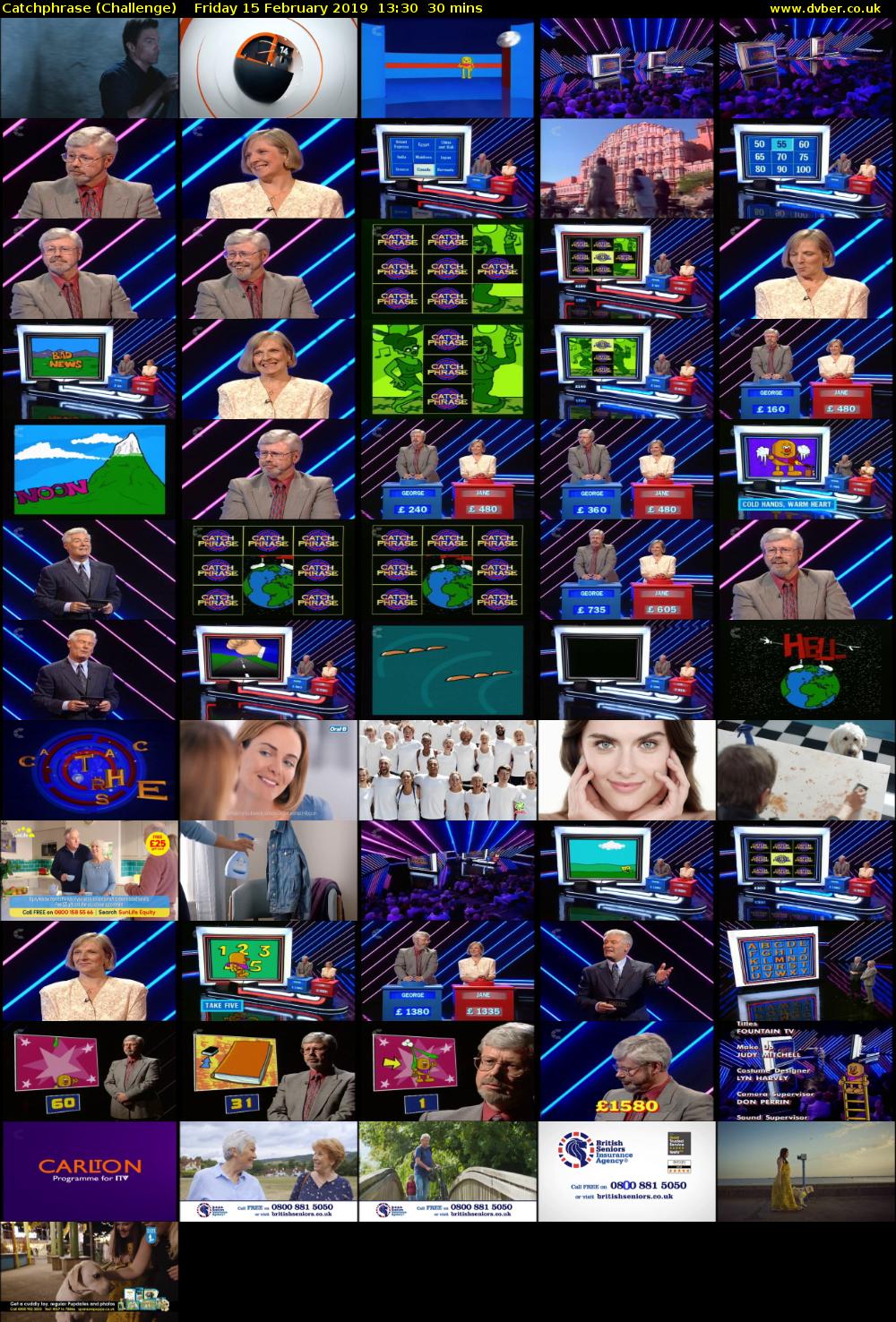 Catchphrase (Challenge) Friday 15 February 2019 13:30 - 14:00