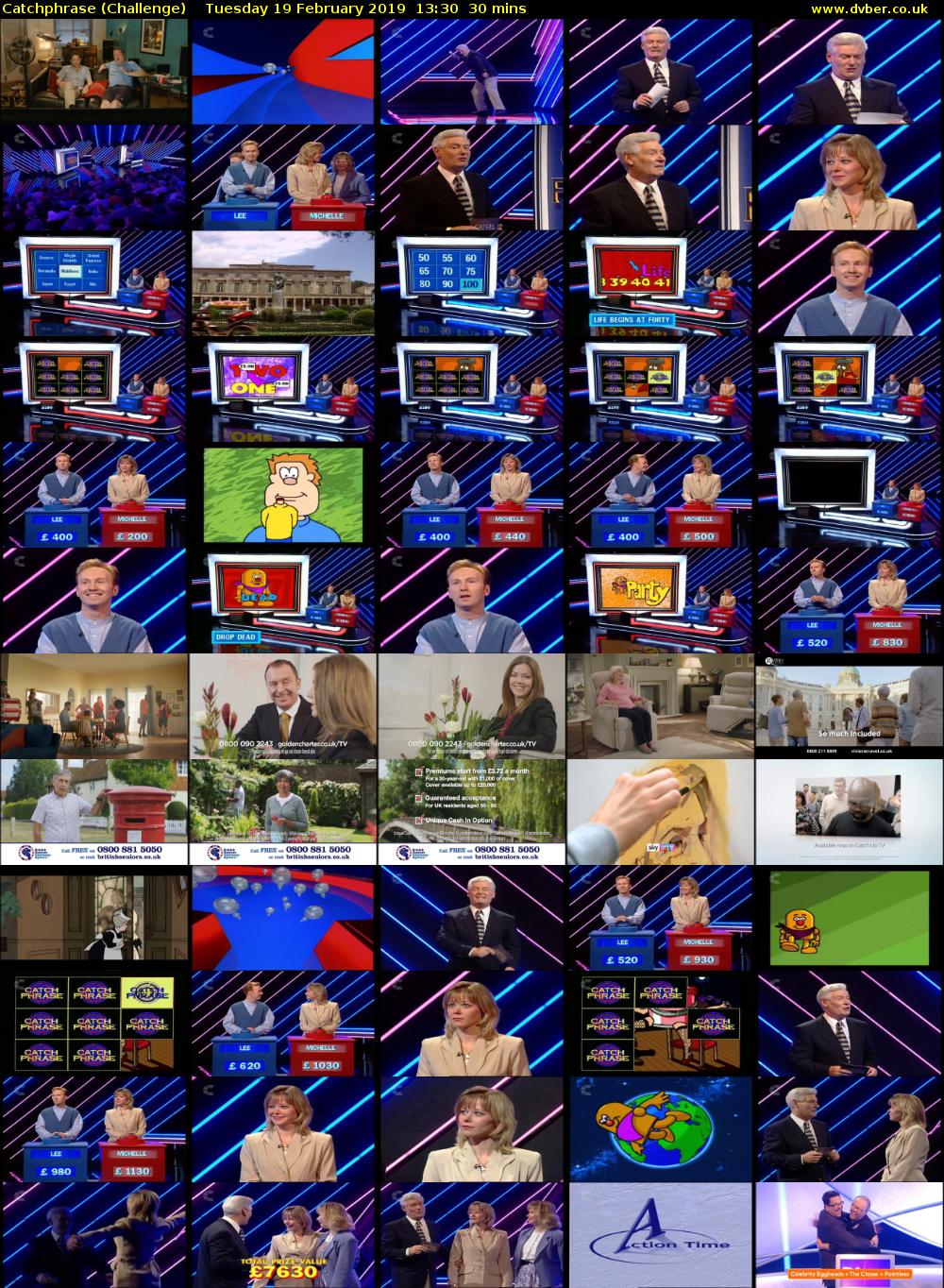 Catchphrase (Challenge) Tuesday 19 February 2019 13:30 - 14:00