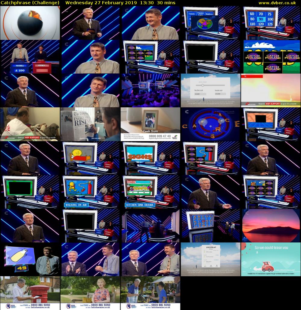 Catchphrase (Challenge) Wednesday 27 February 2019 13:30 - 14:00