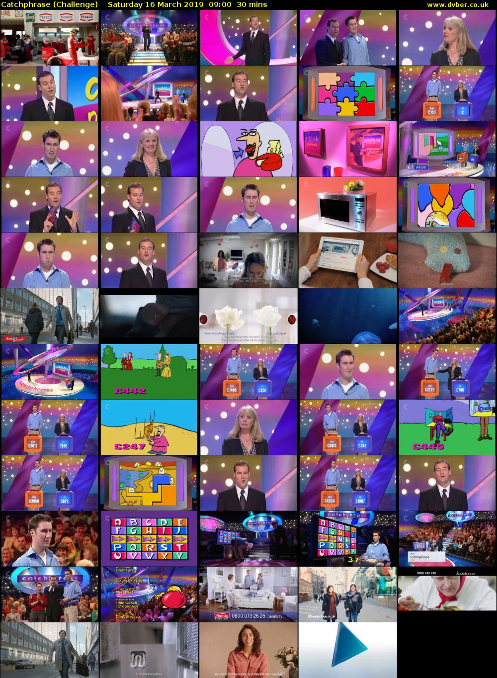 Catchphrase (Challenge) Saturday 16 March 2019 09:00 - 09:30