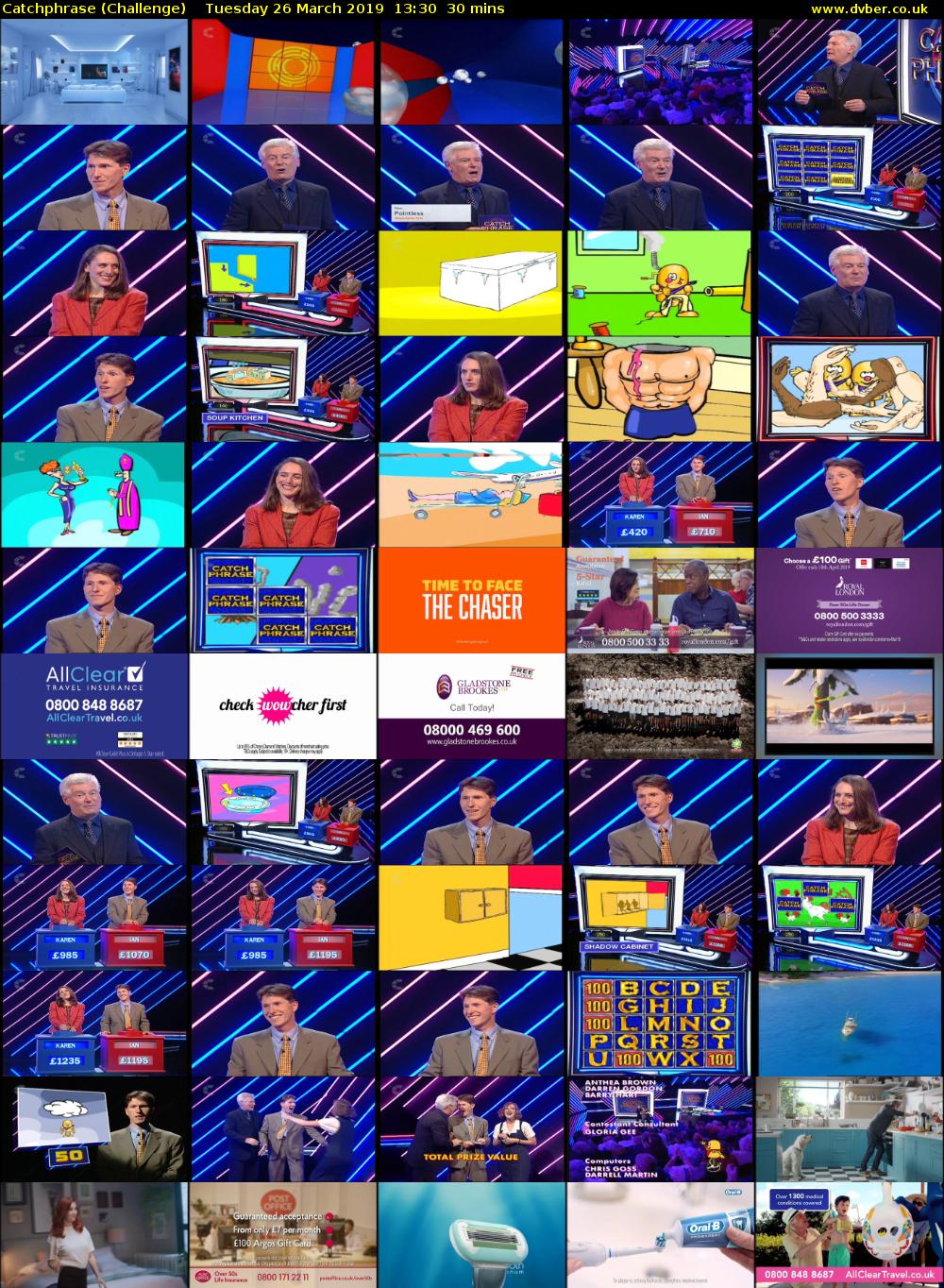 Catchphrase (Challenge) Tuesday 26 March 2019 13:30 - 14:00