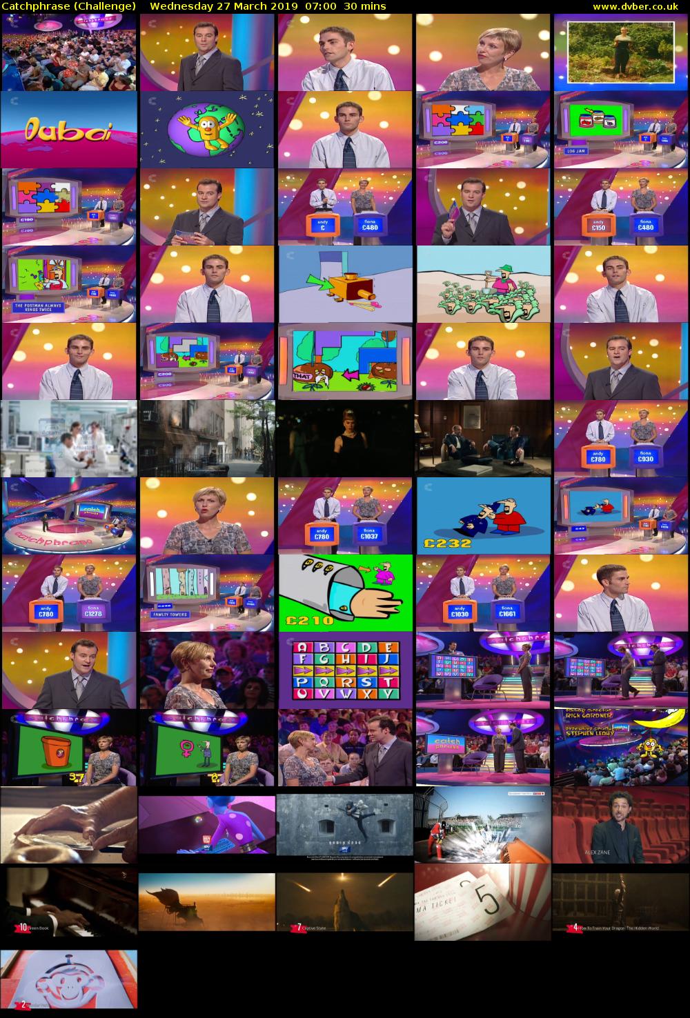 Catchphrase (Challenge) Wednesday 27 March 2019 07:00 - 07:30