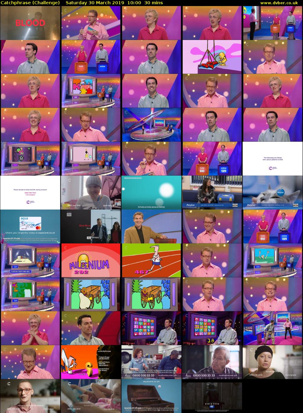 Catchphrase (Challenge) Saturday 30 March 2019 10:00 - 10:30