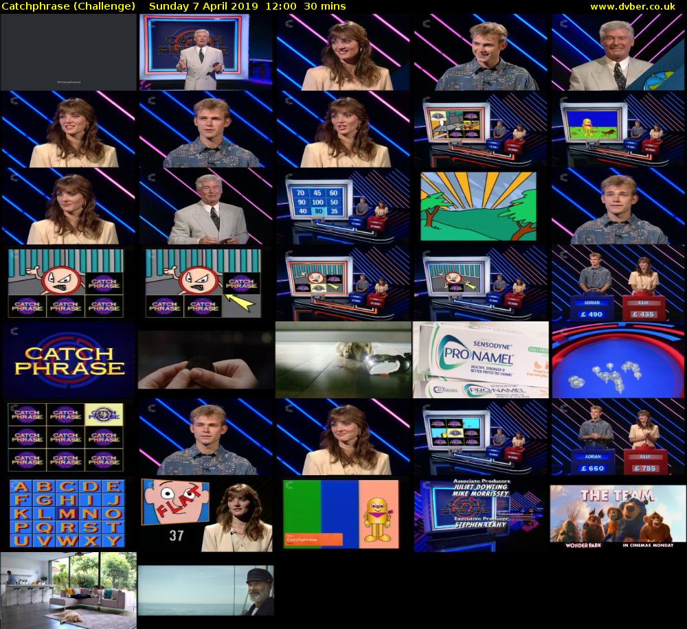 Catchphrase (Challenge) Sunday 7 April 2019 12:00 - 12:30