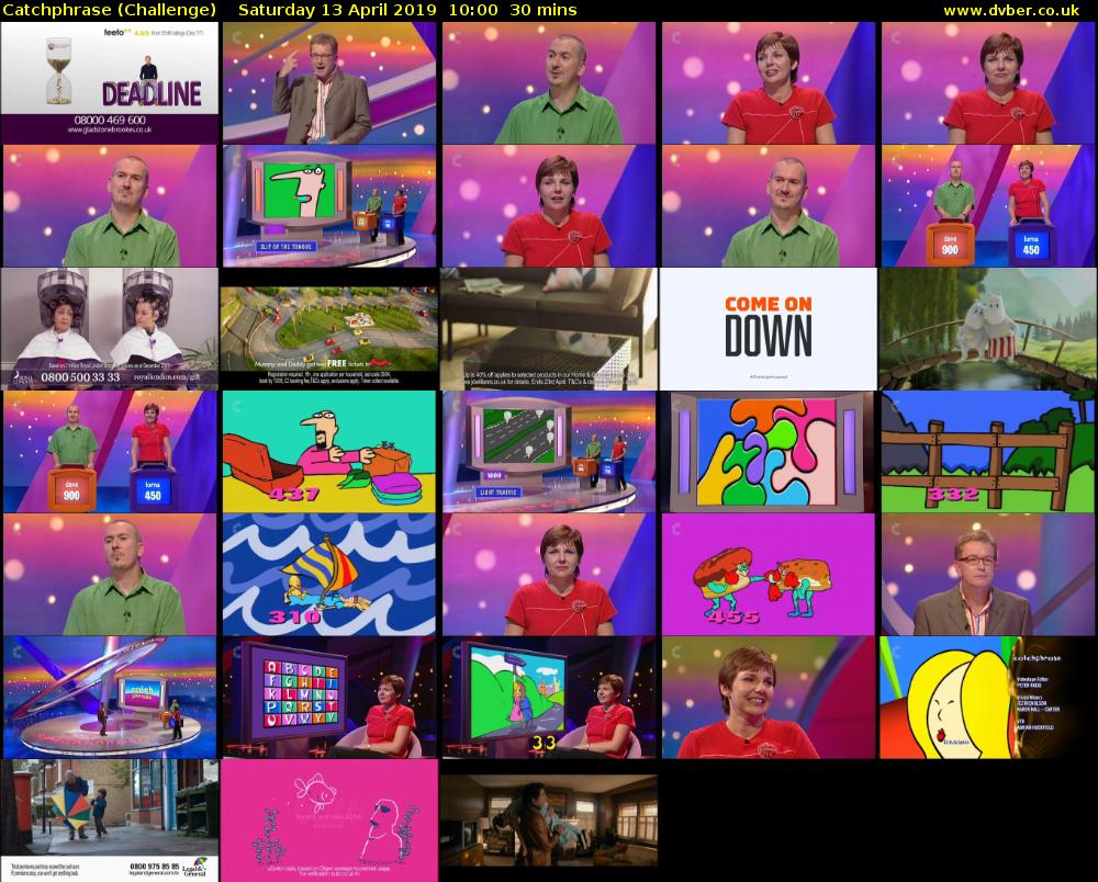 Catchphrase (Challenge) Saturday 13 April 2019 10:00 - 10:30