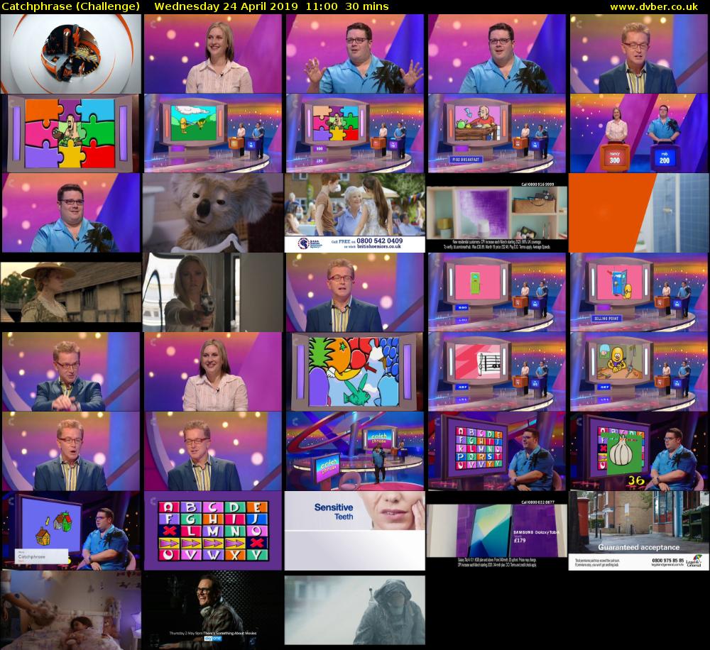 Catchphrase (Challenge) Wednesday 24 April 2019 11:00 - 11:30