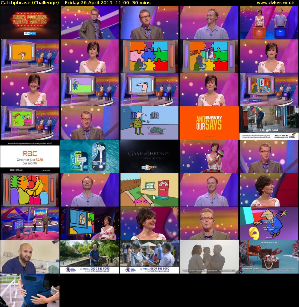 Catchphrase (Challenge) Friday 26 April 2019 11:00 - 11:30