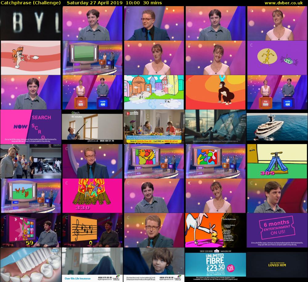 Catchphrase (Challenge) Saturday 27 April 2019 10:00 - 10:30