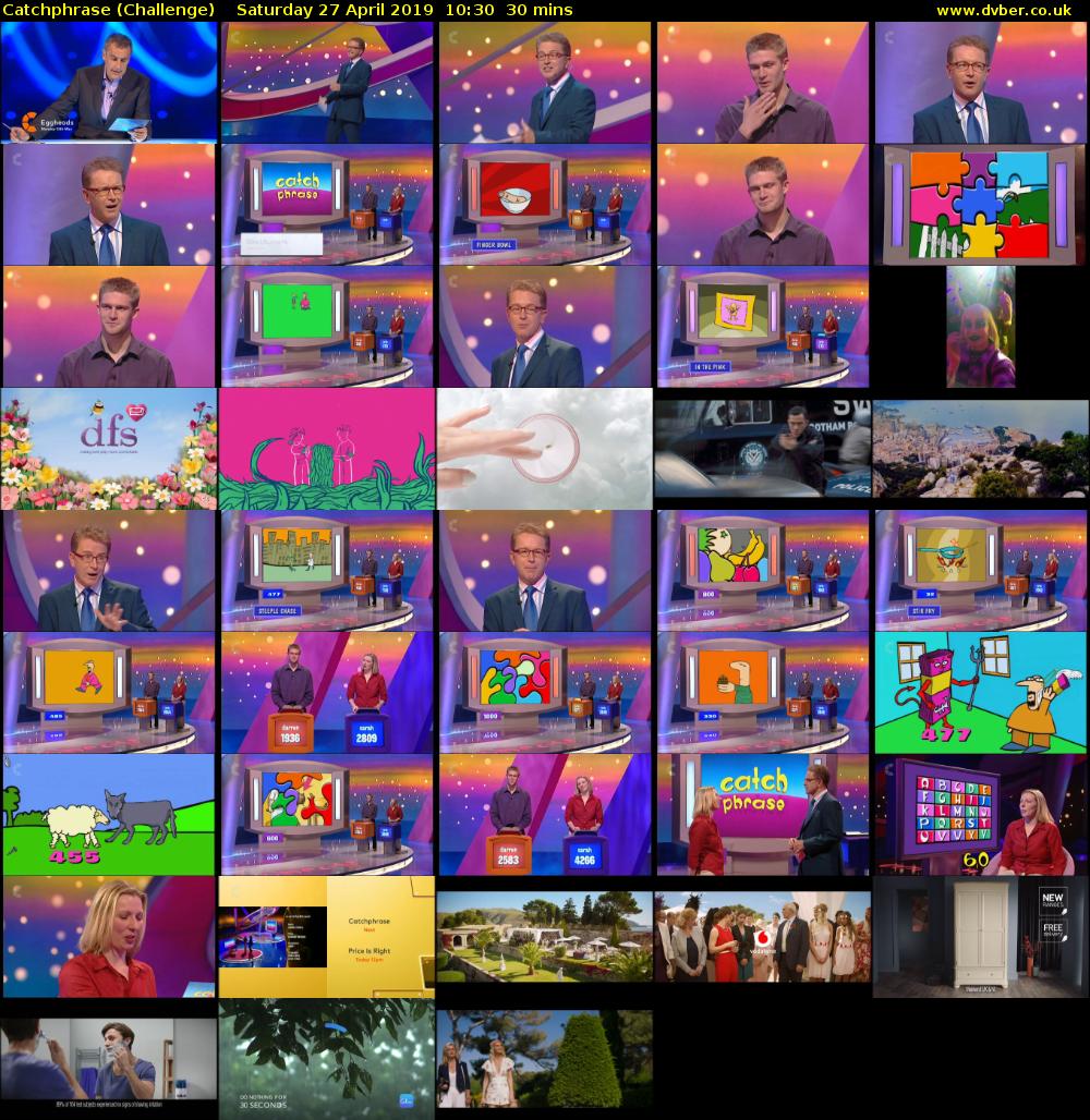 Catchphrase (Challenge) Saturday 27 April 2019 10:30 - 11:00