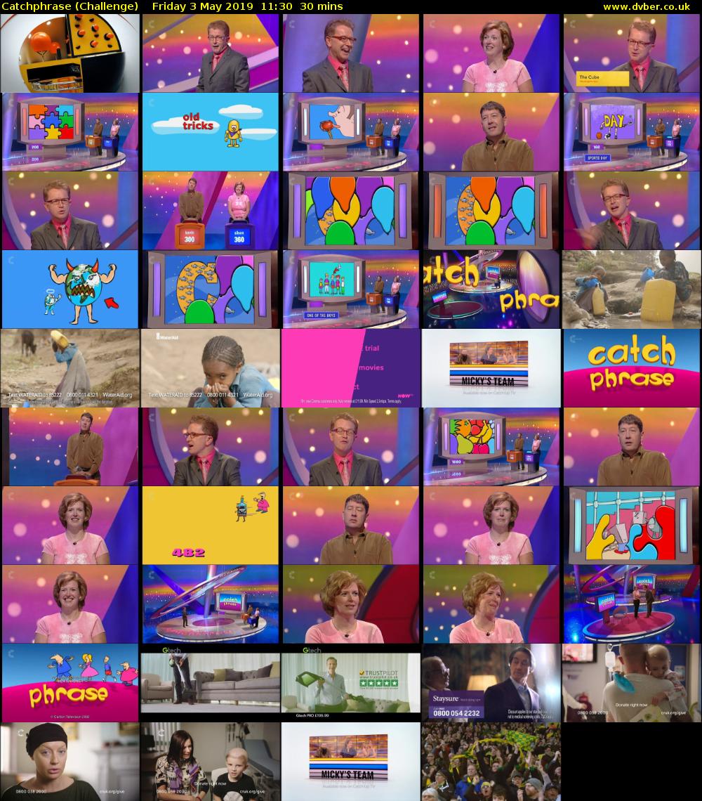 Catchphrase (Challenge) Friday 3 May 2019 11:30 - 12:00