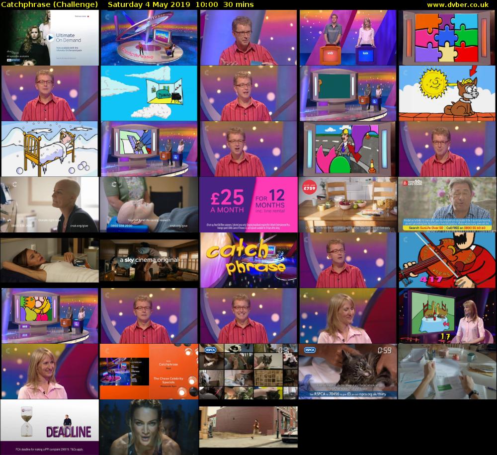 Catchphrase (Challenge) Saturday 4 May 2019 10:00 - 10:30