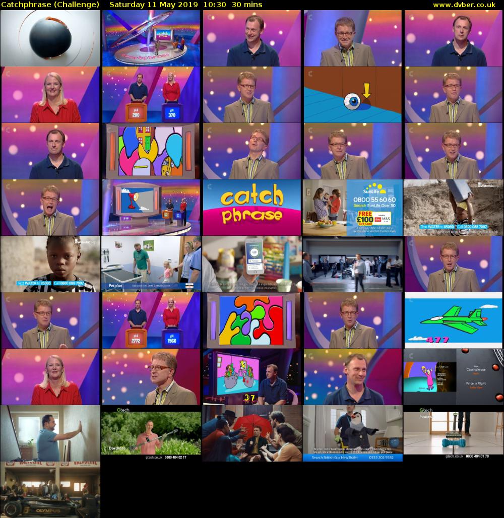 Catchphrase (Challenge) Saturday 11 May 2019 10:30 - 11:00