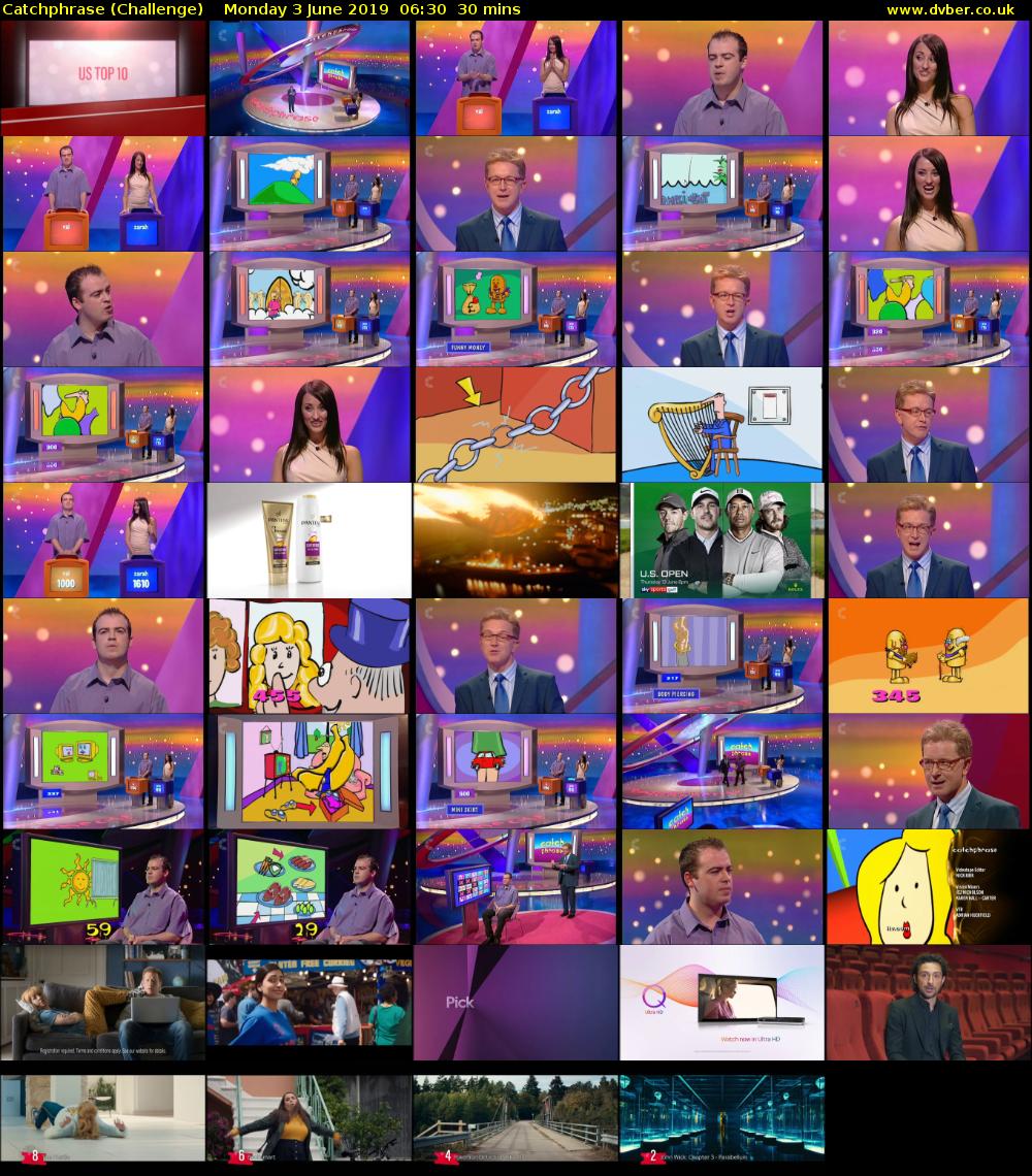 Catchphrase (Challenge) Monday 3 June 2019 06:30 - 07:00