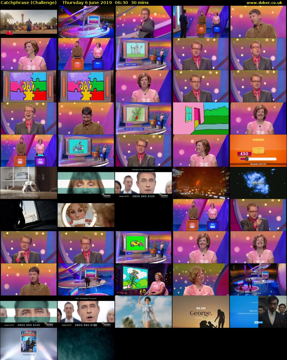 Catchphrase (Challenge) Thursday 6 June 2019 06:30 - 07:00