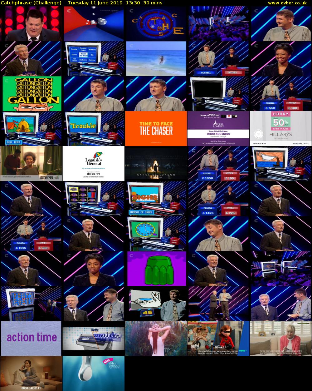 Catchphrase (Challenge) Tuesday 11 June 2019 13:30 - 14:00
