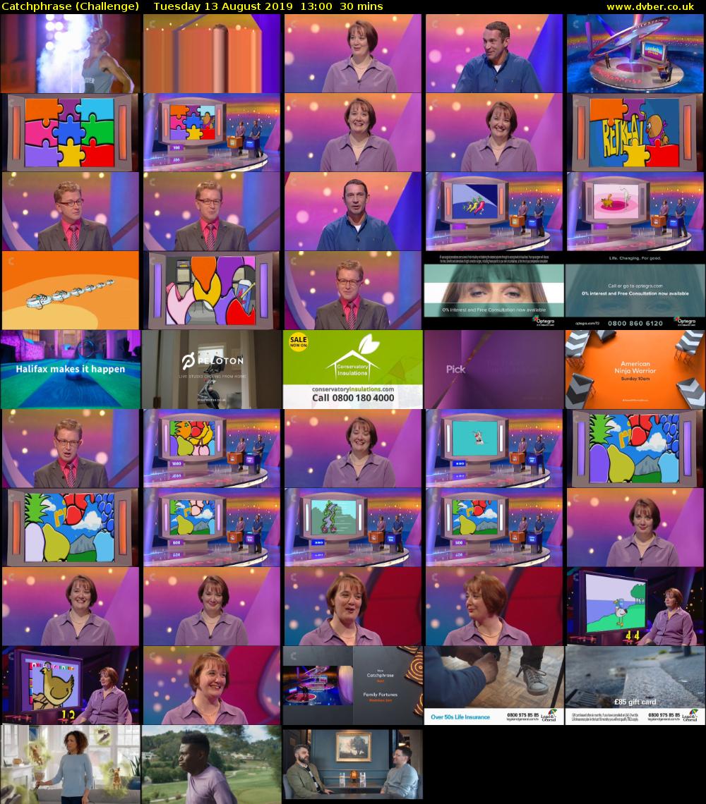 Catchphrase (Challenge) Tuesday 13 August 2019 13:00 - 13:30