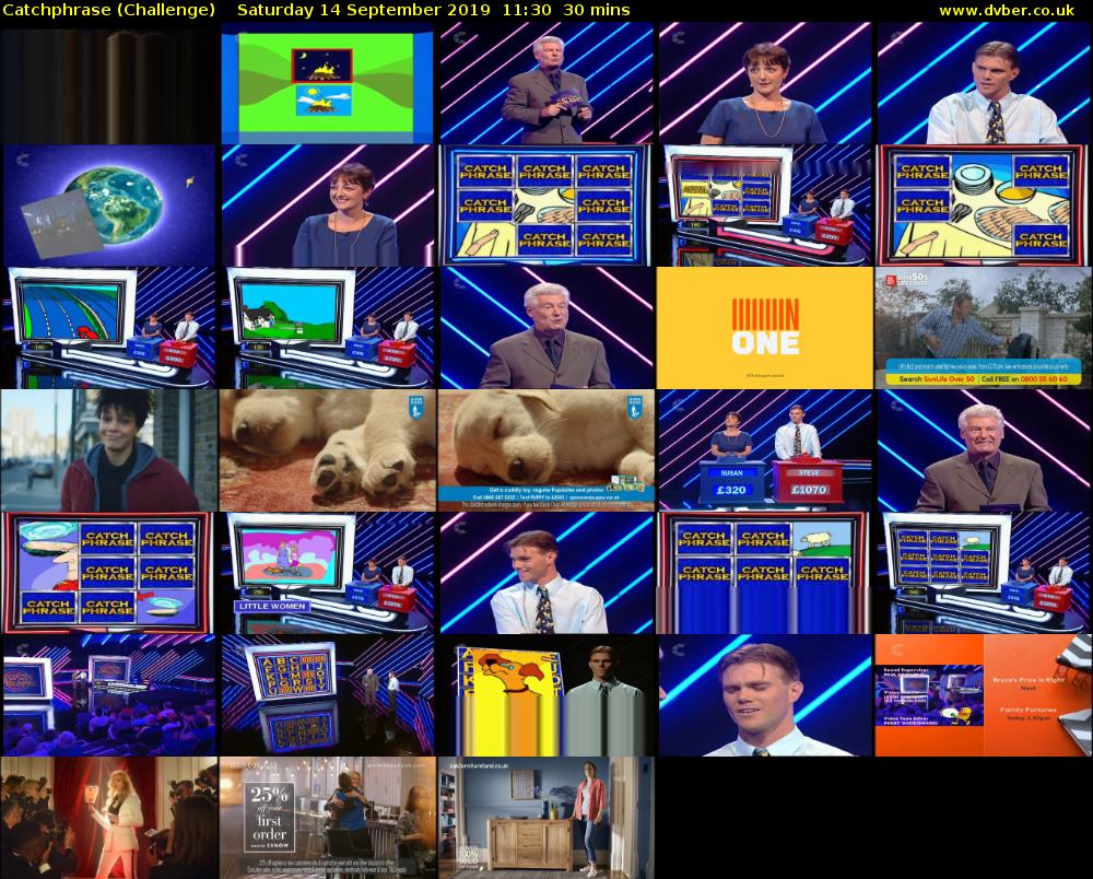 Catchphrase (Challenge) Saturday 14 September 2019 11:30 - 12:00