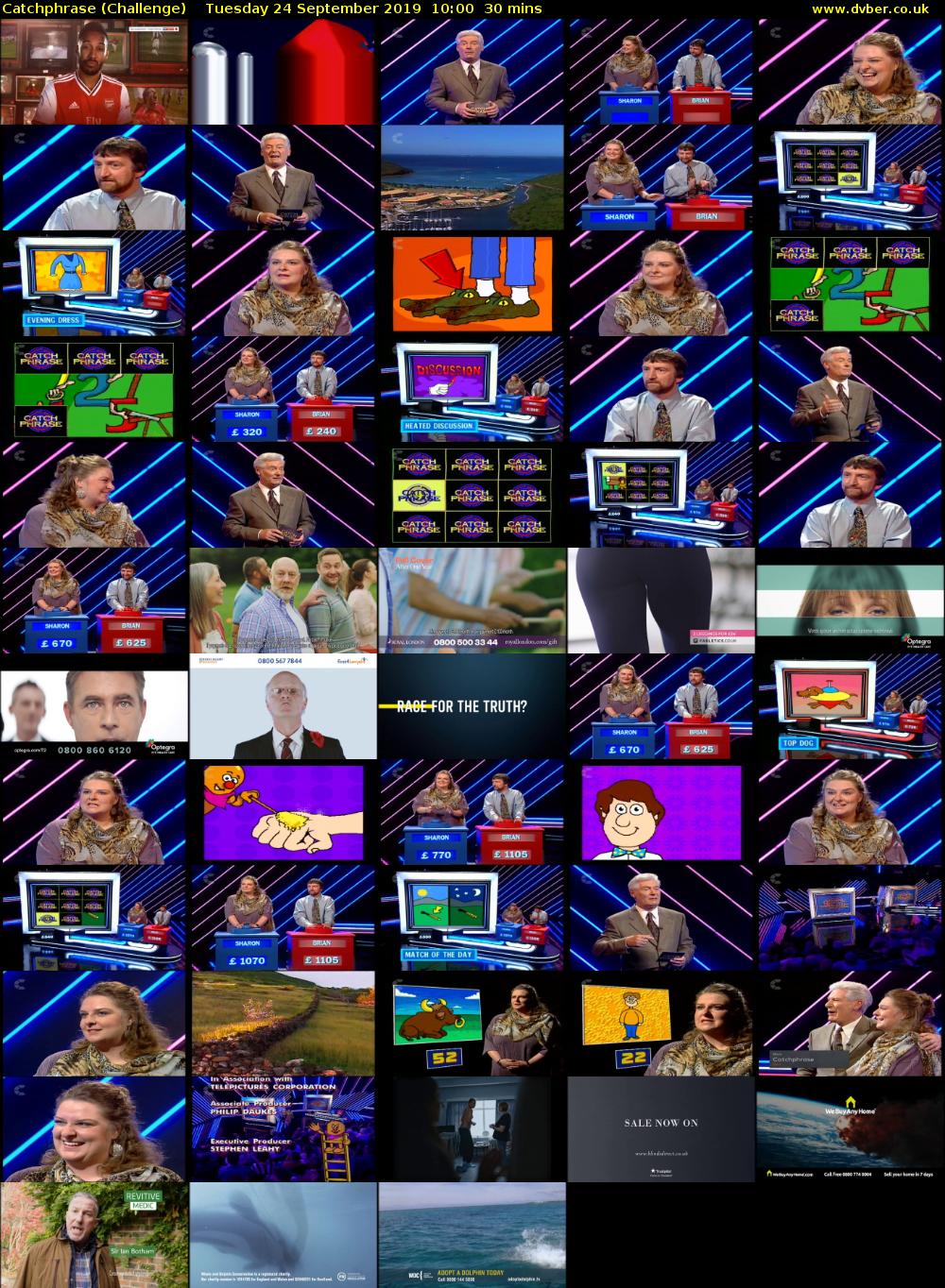 Catchphrase (Challenge) Tuesday 24 September 2019 10:00 - 10:30