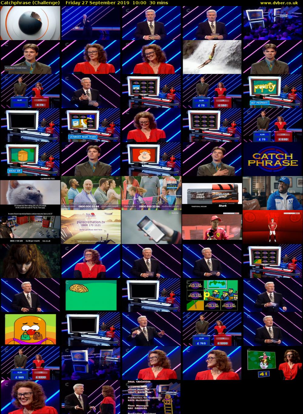 Catchphrase (Challenge) Friday 27 September 2019 10:00 - 10:30