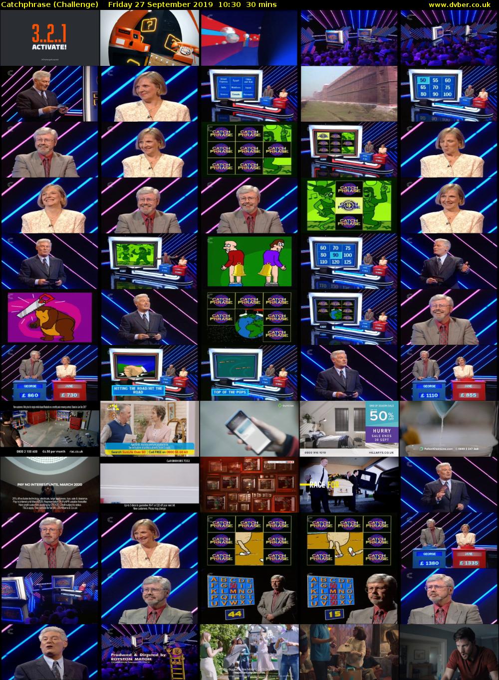 Catchphrase (Challenge) Friday 27 September 2019 10:30 - 11:00