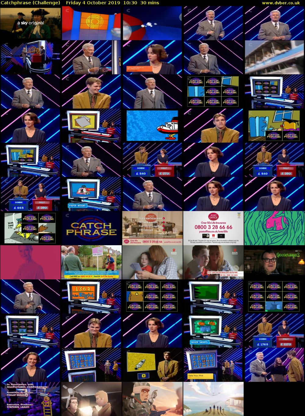 Catchphrase (Challenge) Friday 4 October 2019 10:30 - 11:00
