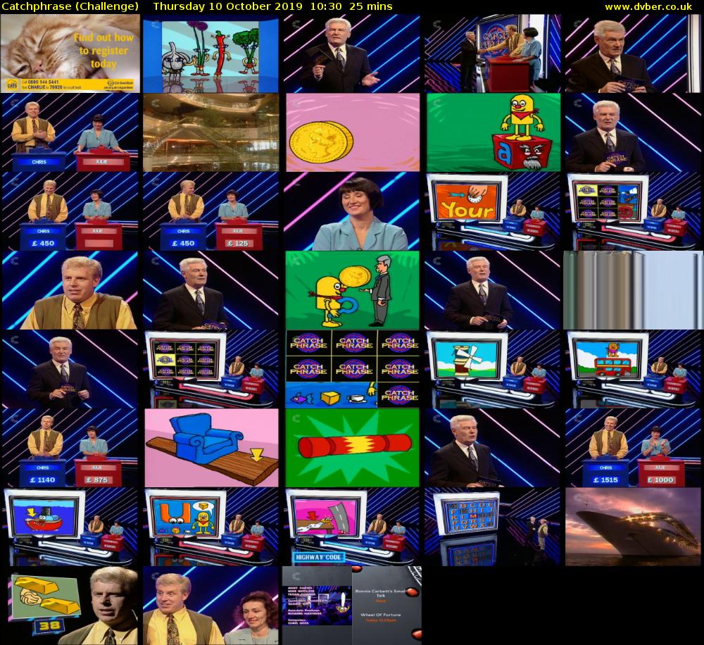 Catchphrase (Challenge) Thursday 10 October 2019 10:30 - 10:55