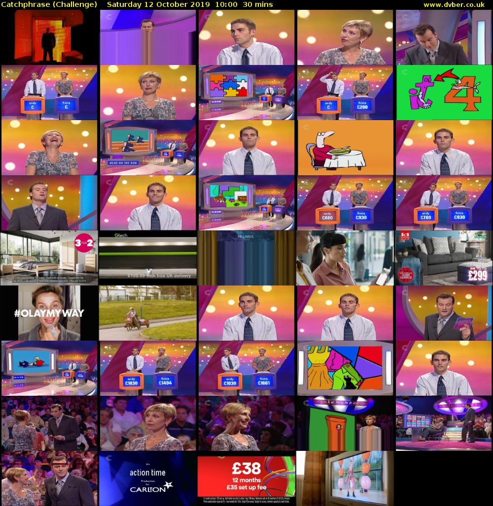 Catchphrase (Challenge) Saturday 12 October 2019 10:00 - 10:30