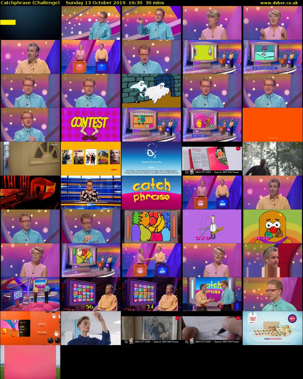 Catchphrase (Challenge) Sunday 13 October 2019 16:30 - 17:00