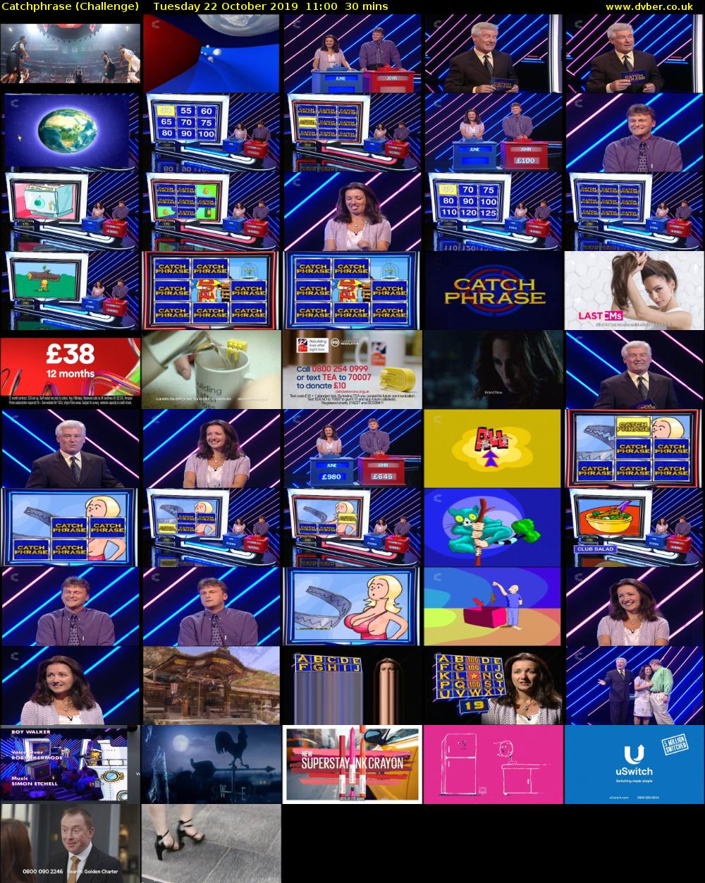 Catchphrase (Challenge) Tuesday 22 October 2019 11:00 - 11:30