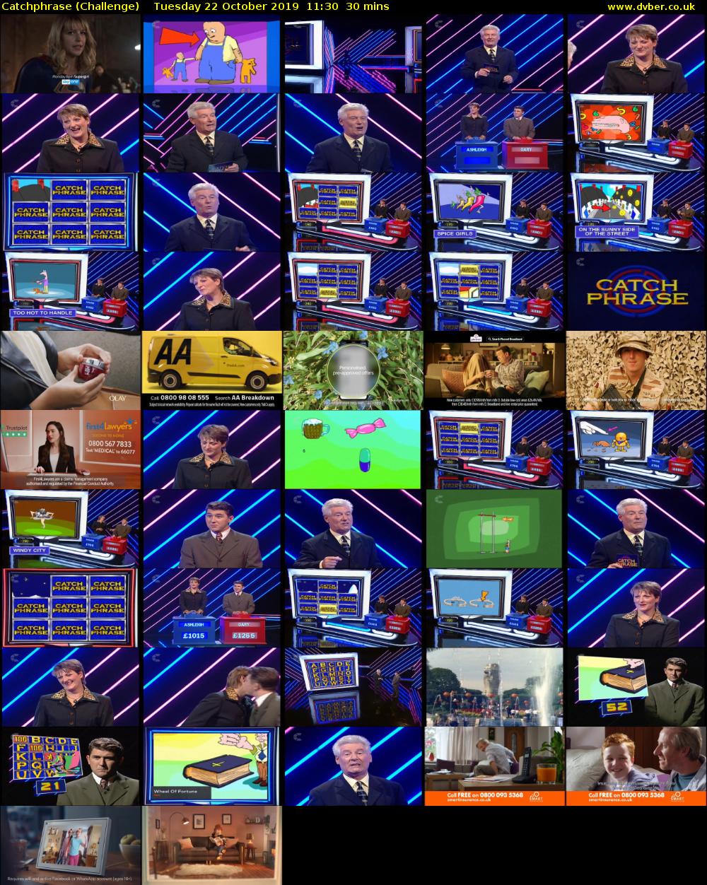 Catchphrase (Challenge) Tuesday 22 October 2019 11:30 - 12:00