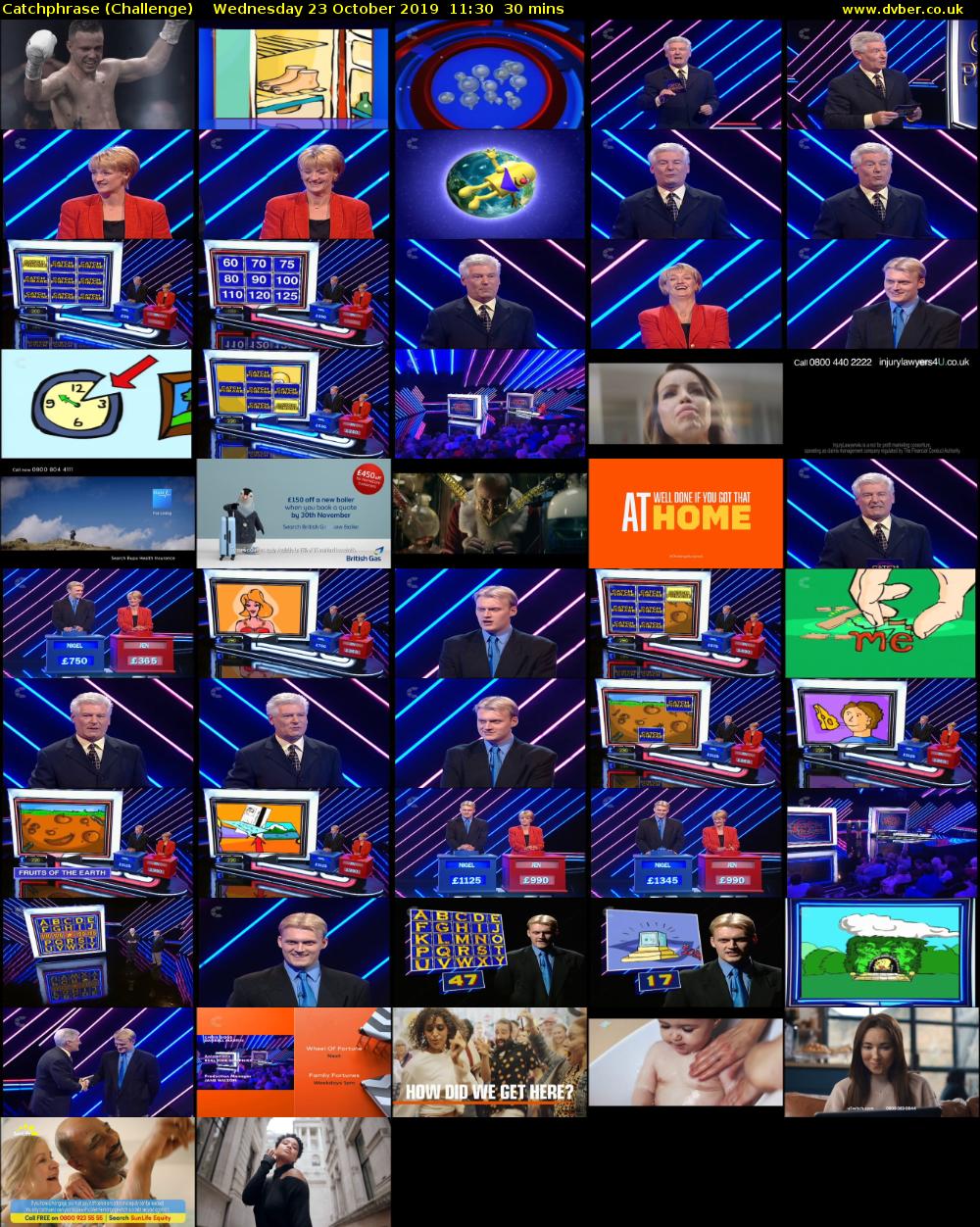 Catchphrase (Challenge) Wednesday 23 October 2019 11:30 - 12:00