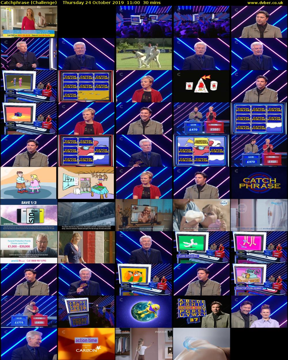 Catchphrase (Challenge) Thursday 24 October 2019 11:00 - 11:30
